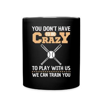 Lustiger Baseball Spruch Baseball Team - Tasse einfarbig - Schwarz - Vorne