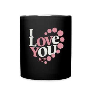Maman, je t’aime maman qui dit maman - Mug uni - noir - Devant