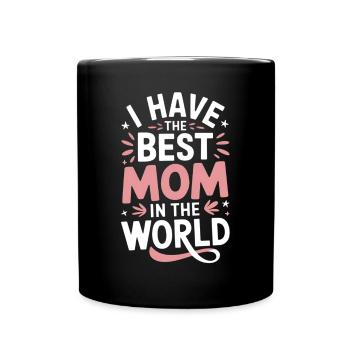 Meilleure maman du monde Maman disant maman - Mug uni - noir - Devant