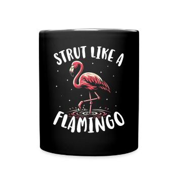Strut Like a Flamingo - Full Colour Mug - black - Front