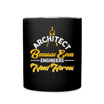 Architekt - Tasse einfarbig - Schwarz - Vorne