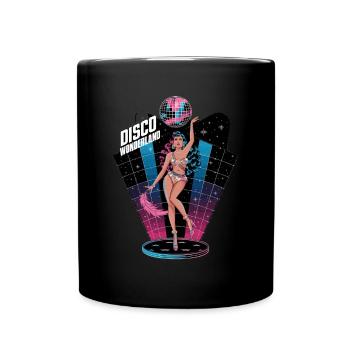 Disco Wonderland Retro Glamour Tanz - Tasse einfarbig - Schwarz - Vorne