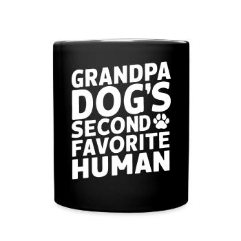 Cadeaux de grand-père chien - Mug uni - noir - Devant