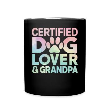 Cadeaux de grand-père chien - Mug uni - noir - Devant