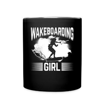 Wakesurfing Girl Wakeboarding girl - Tasse einfarbig - Schwarz - Vorne