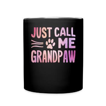 Dog Grandpa Gifts - Full Colour Mug - black - Front