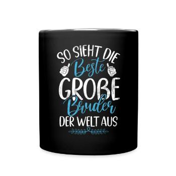 Big Brother Baby Lover Older Sibling - Full Colour Mug - black - Front