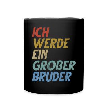 Big Brother Baby Lover Older Sibling - Full Colour Mug - black - Front