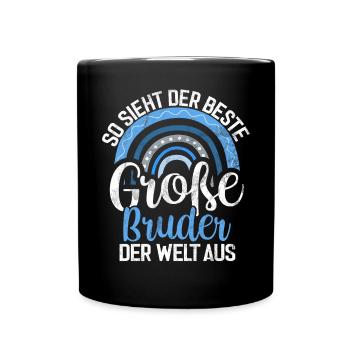 Big Brother Baby Lover Older Sibling - Full Colour Mug - black - Front