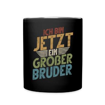Big Brother Baby Lover Older Sibling - Full Colour Mug - black - Front
