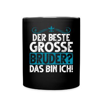 Big Brother Baby Lover Older Sibling - Full Colour Mug - black - Front