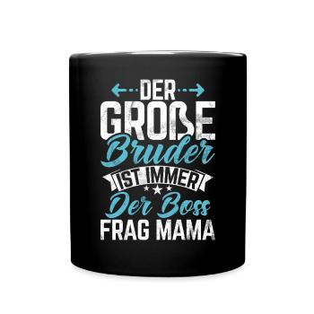 Big Brother Baby Lover Older Sibling - Full Colour Mug - black - Front