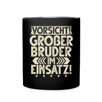 Big Brother Baby Lover Older Sibling - Full Colour Mug - black - Front