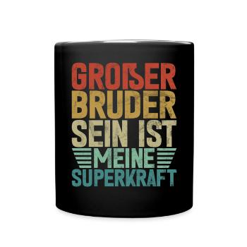 Big Brother Baby Lover Older Sibling - Full Colour Mug - black - Front