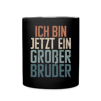 Big Brother Baby Lover Older Sibling - Full Colour Mug - black - Front