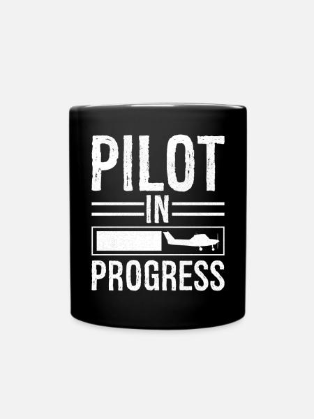 Pilot In progress - Tasse einfarbig - Schwarz