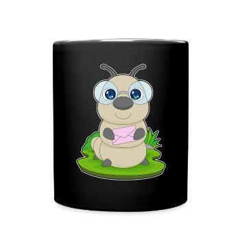 Lettre Caterpillar - Mug uni - noir - Devant