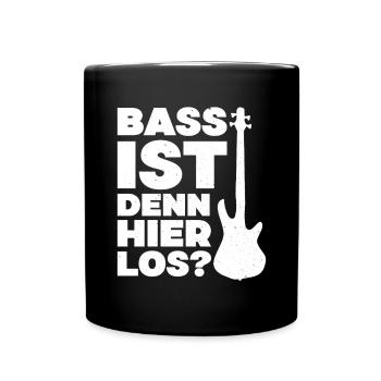 Bass is going on here? - Funny music design - Full Colour Mug - black - Front