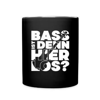 Bass is going on here? - Funny music design - Full Colour Mug - black - Front