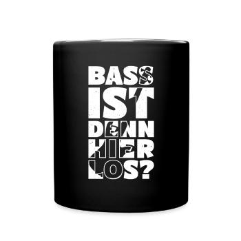 Bass is going on here? - Funny music design - Full Colour Mug - black - Front