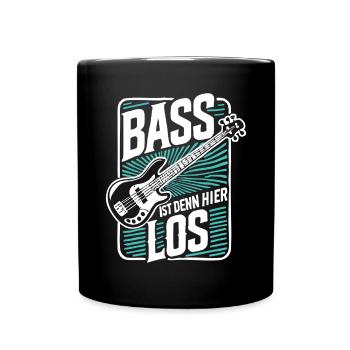 Bass is going on here? - Funny music design - Full Colour Mug - black - Front