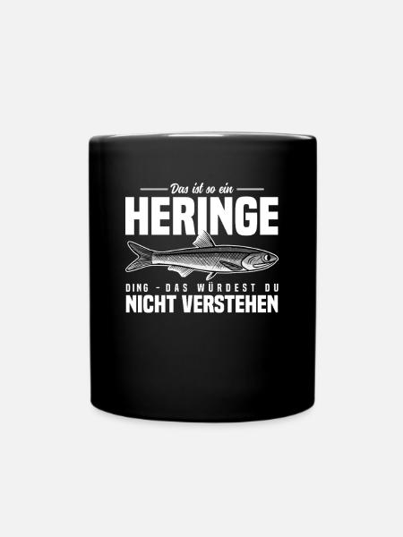 Heringe - Tasse einfarbig - Schwarz