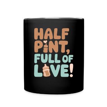 Half a year full of love Half a year Birthday - Full Colour Mug - black - Front