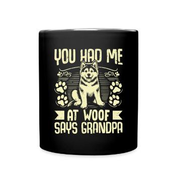 Dog Grandpa Gifts - Full Colour Mug - black - Front