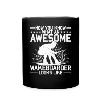Vous savez maintenant à quoi ressemble un wakeboarder génial - Mug uni - noir - Devant