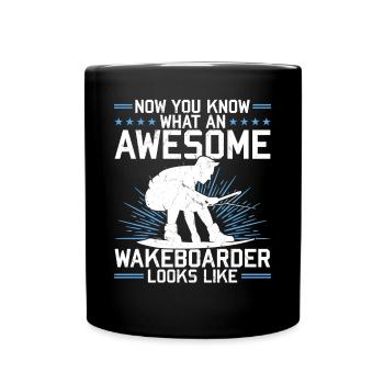 Vous savez maintenant à quoi ressemble un wakeboarder génial - Mug uni - noir - Devant