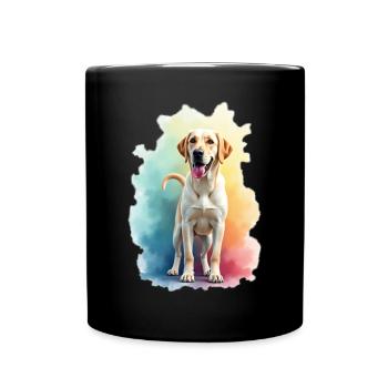 Labrador Retriever Hund Hundeliebhaber Herrchen - Tasse einfarbig - Schwarz - Vorne