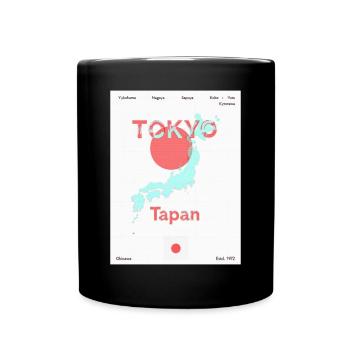 Japan Kawaii Anime Japanisch Liebhaber Geschenk - Tasse einfarbig - Schwarz - Vorne