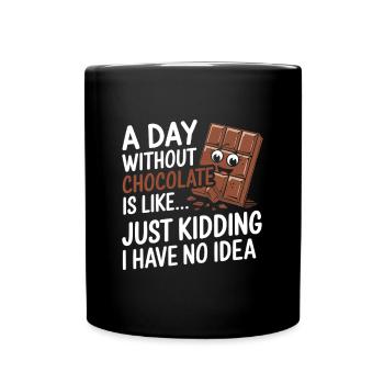 Chocolat - Mug uni - noir - Devant
