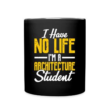 Architekt - Tasse einfarbig - Schwarz - Vorne