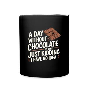 Chocolat - Mug uni - noir - Devant