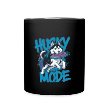 Husky Fashion Frisbee Adventure for Dog Lovers - Full Colour Mug - black - Front