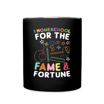 J’enseigne à la maison pour la gloire et la fortune - Mug uni - noir - Devant