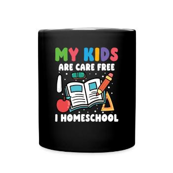 Mes enfants sont insouciants, j’enseigne - Mug uni - noir - Devant