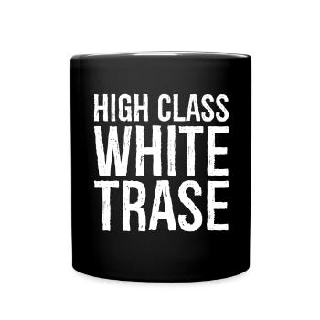 Trase blanche de grande classe - Mug uni - noir - Devant
