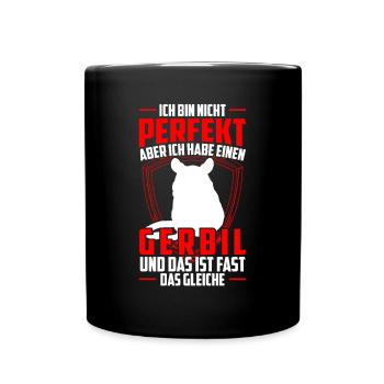 Gerbille m’aime de toute façon Gerbille rongeur - Mug uni - noir - Devant