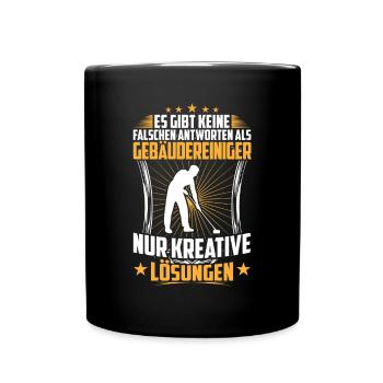 Nettoyeurs de bâtiments Mauvaises réponses Nettoyeur de vitres - Mug uni - noir - Devant