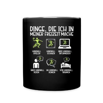 Handball Liebhaber Handball Sport Spieler - Tasse einfarbig - Schwarz - Vorne