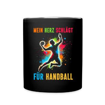 Amateurs de handball Joueurs de sport de handball - Mug uni - noir - Devant