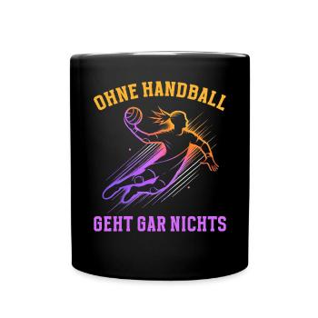 Handball Liebhaber Handball Sport Spieler - Tasse einfarbig - Schwarz - Vorne