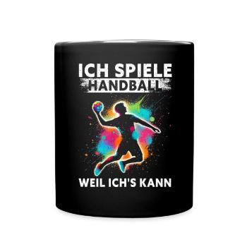 Handball Liebhaber Handball Sport Spieler - Tasse einfarbig - Schwarz - Vorne
