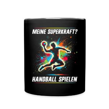 Handball Liebhaber Handball Sport Spieler - Tasse einfarbig - Schwarz - Vorne