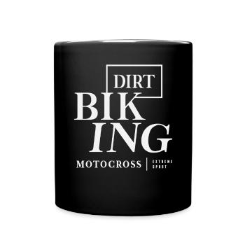 Extremsport Dirt Biking Motocross - Tasse einfarbig - Schwarz - Vorne