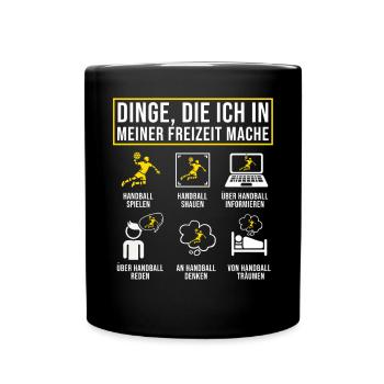Amateurs de handball Joueurs de sport de handball - Mug uni - noir - Devant