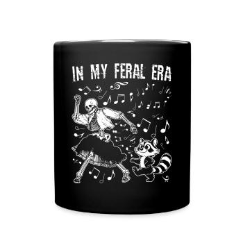 Funny Opossum Wild Girl Party Holiday Summer - Full Colour Mug - black - Front