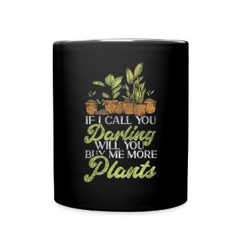 Amateur de plantes jardinant si j’appelle - Mug uni - noir - Devant